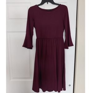 Mikarose Midi Dress, Bell Sleeve. Like New